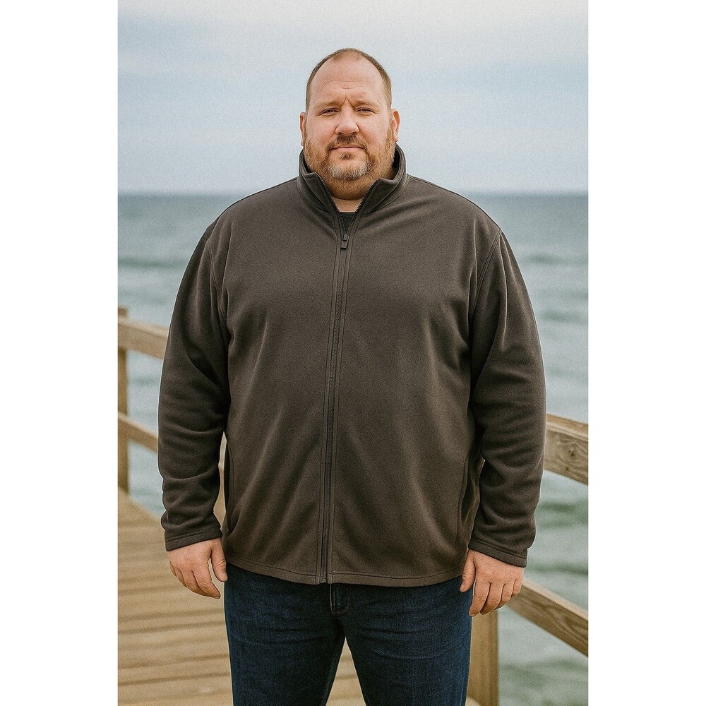 Land’s End Men’s Fleece Jacket Size 3XL Gray Zip